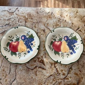 Set of Two Granada by Home Trends Fruit Plates